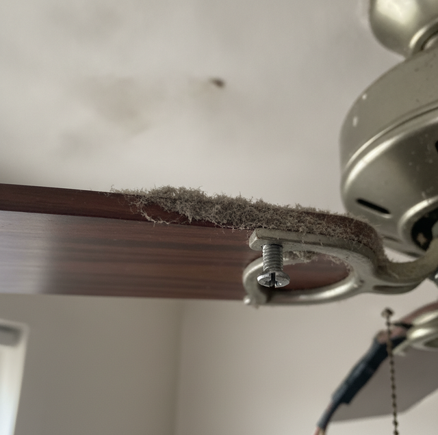 ceiling fan wobbling near living room light fixture