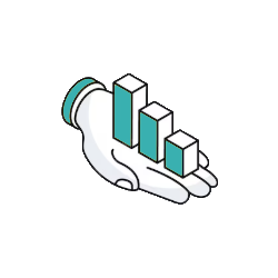 Isometric icon for Data & analysis