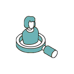 Isometric icon for Qualitative research