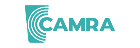 The image features the logo of CAMRA, the Campaign for Real Ale, with a stylized pint glass and the organization's name in bold letters.