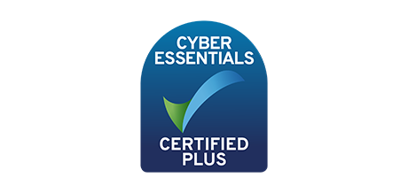 Cyber Essentials Certified Plus badge with a checkmark.