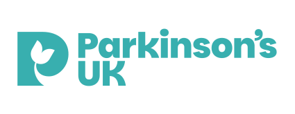 Parkinson's UK logo featuring a stylized blue bird and text.