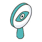 A cartoon-style magnifying glass with a teal handle and white frame.