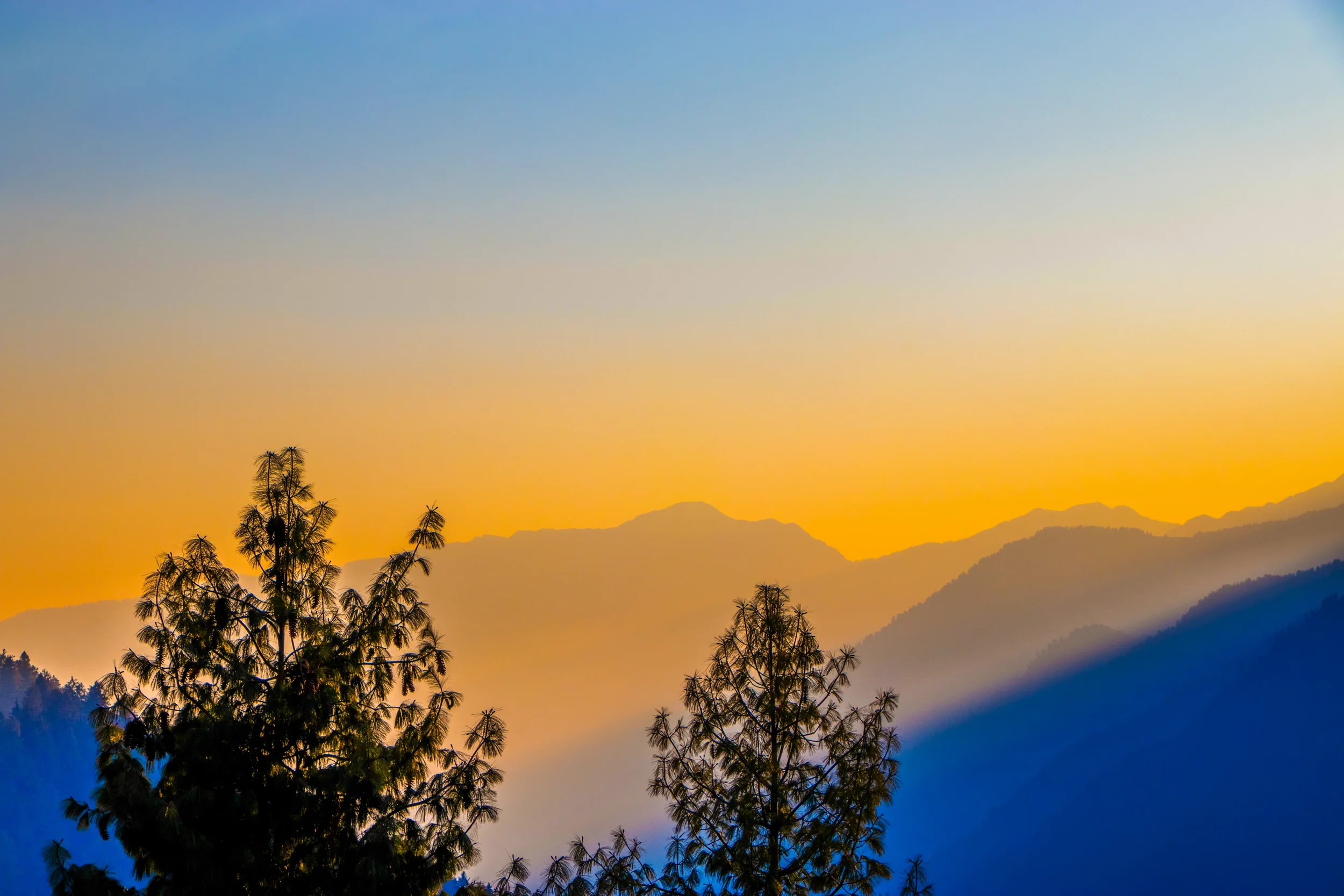 Evenings painted in soft mountain light