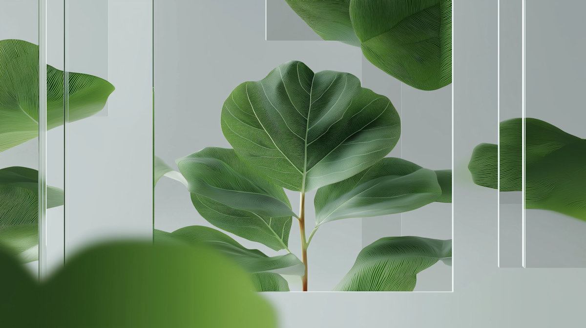 A display of leaves that represents sustainable marketing growth