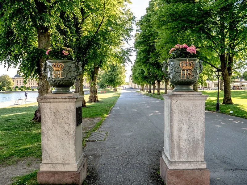 Gates to the royal residence Drottningholm near Stockholm