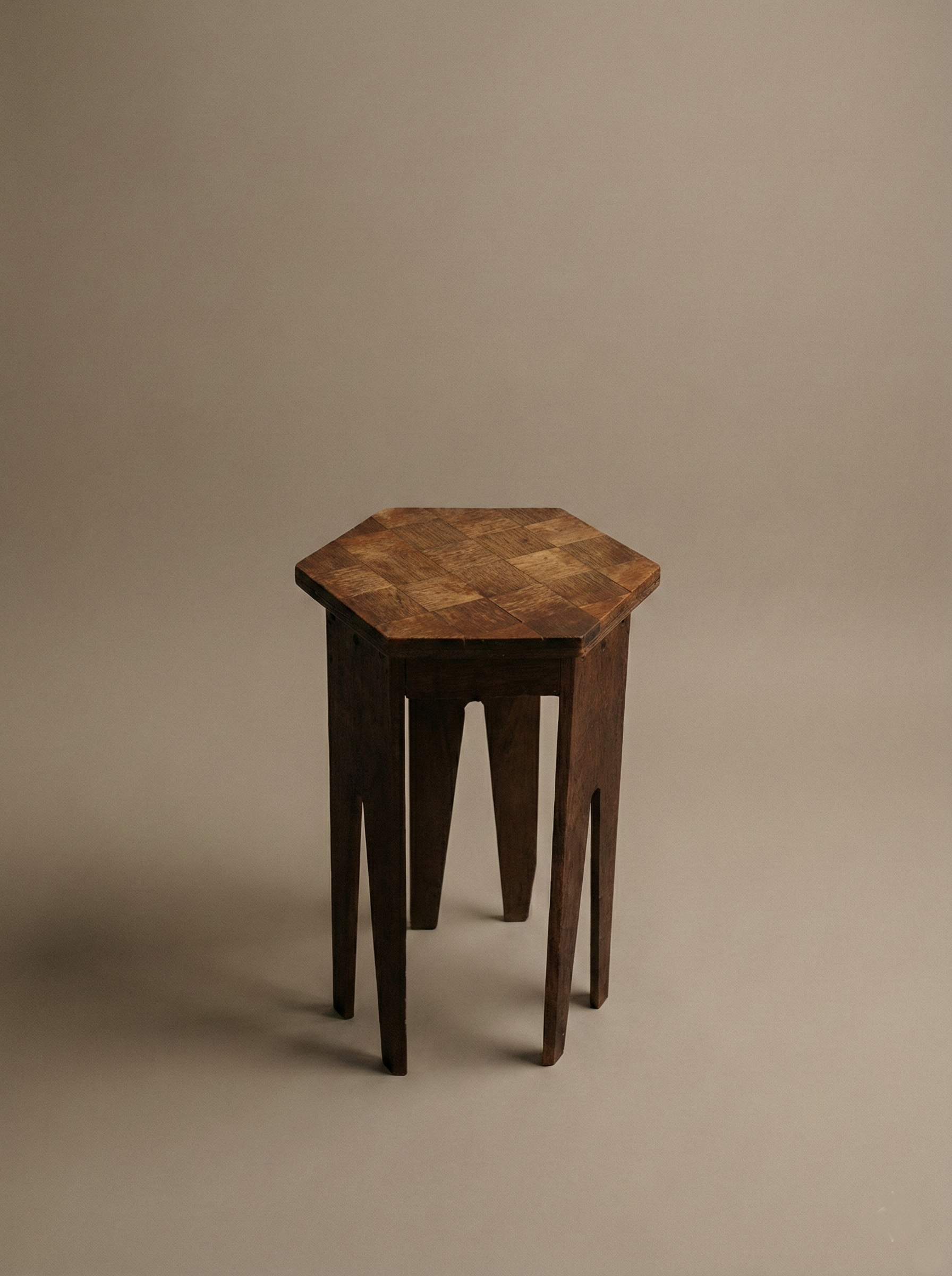 Wooden Lattice Stool