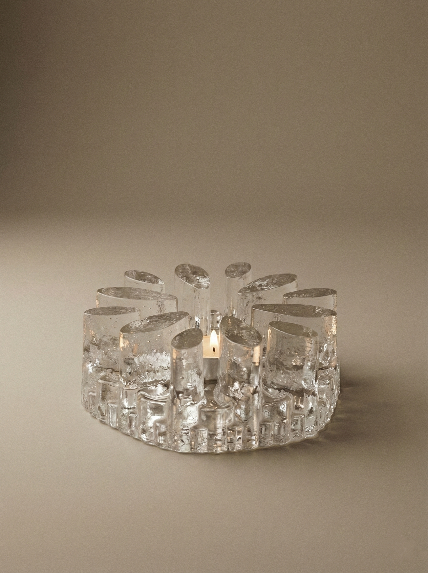Flower Glass Candle Holder