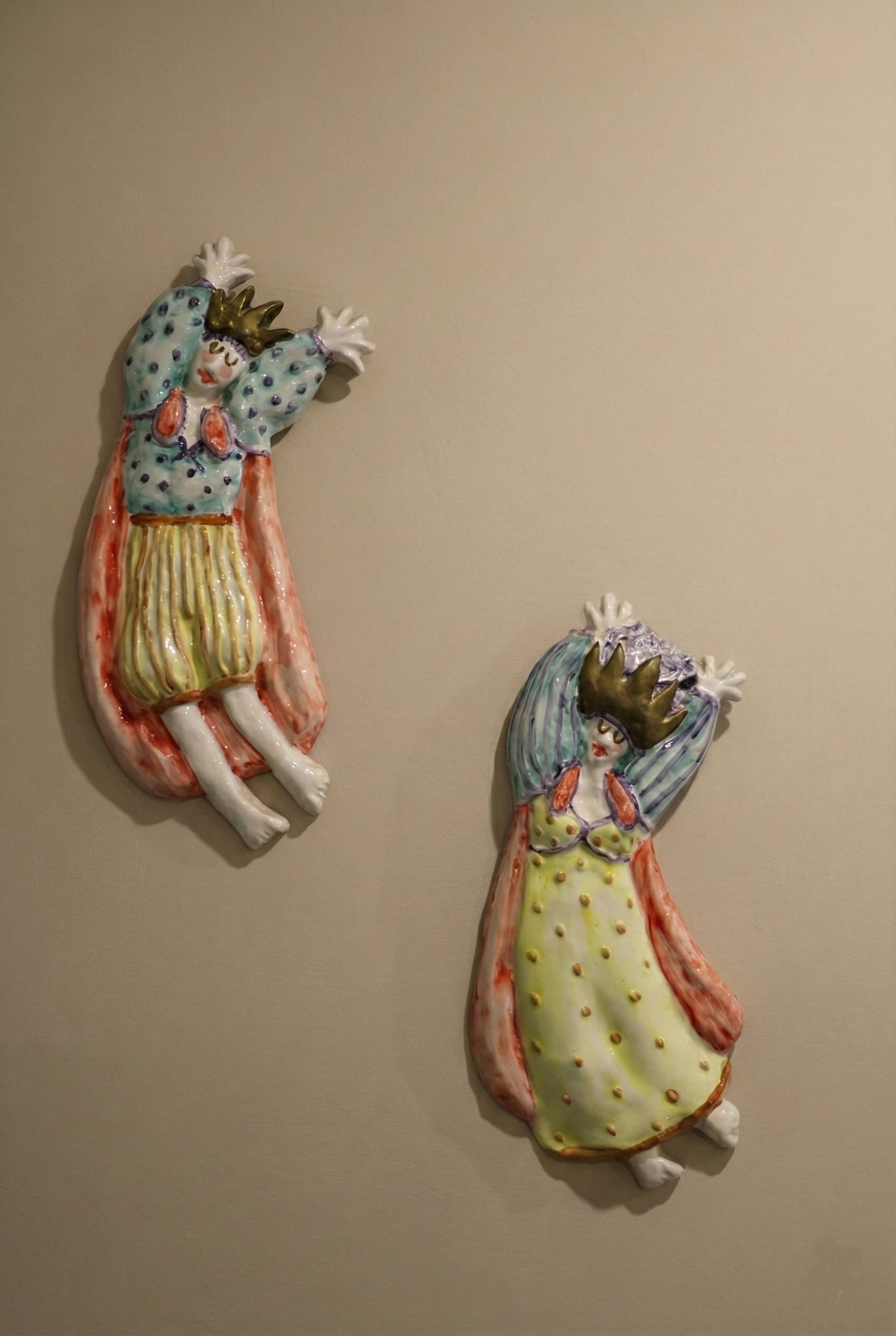 Ceramic King & Queen Hanging Art