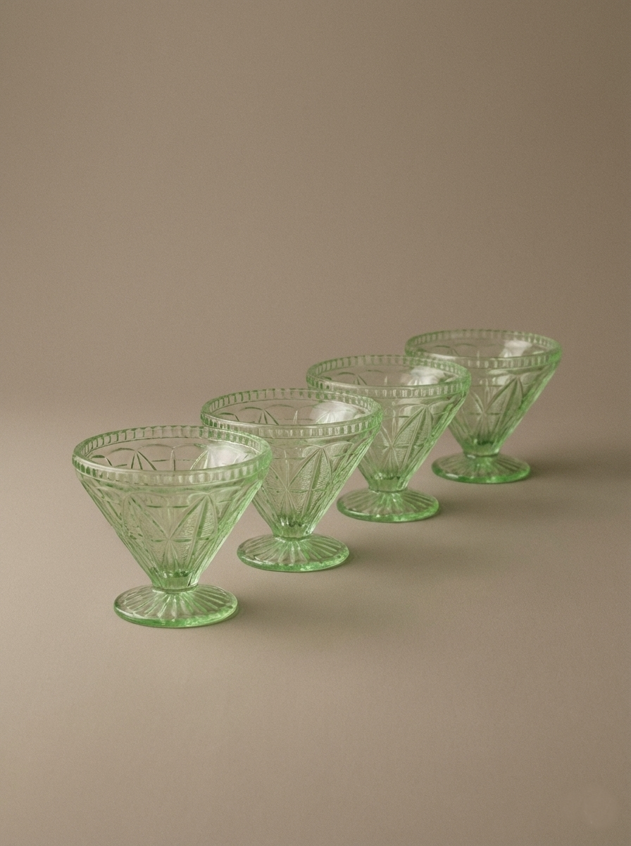 Green Sundae Glasses