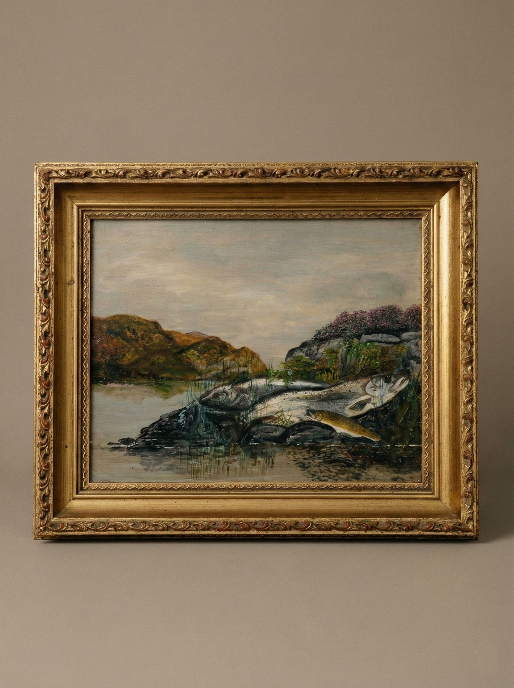 Fish Landscape Oil Painting