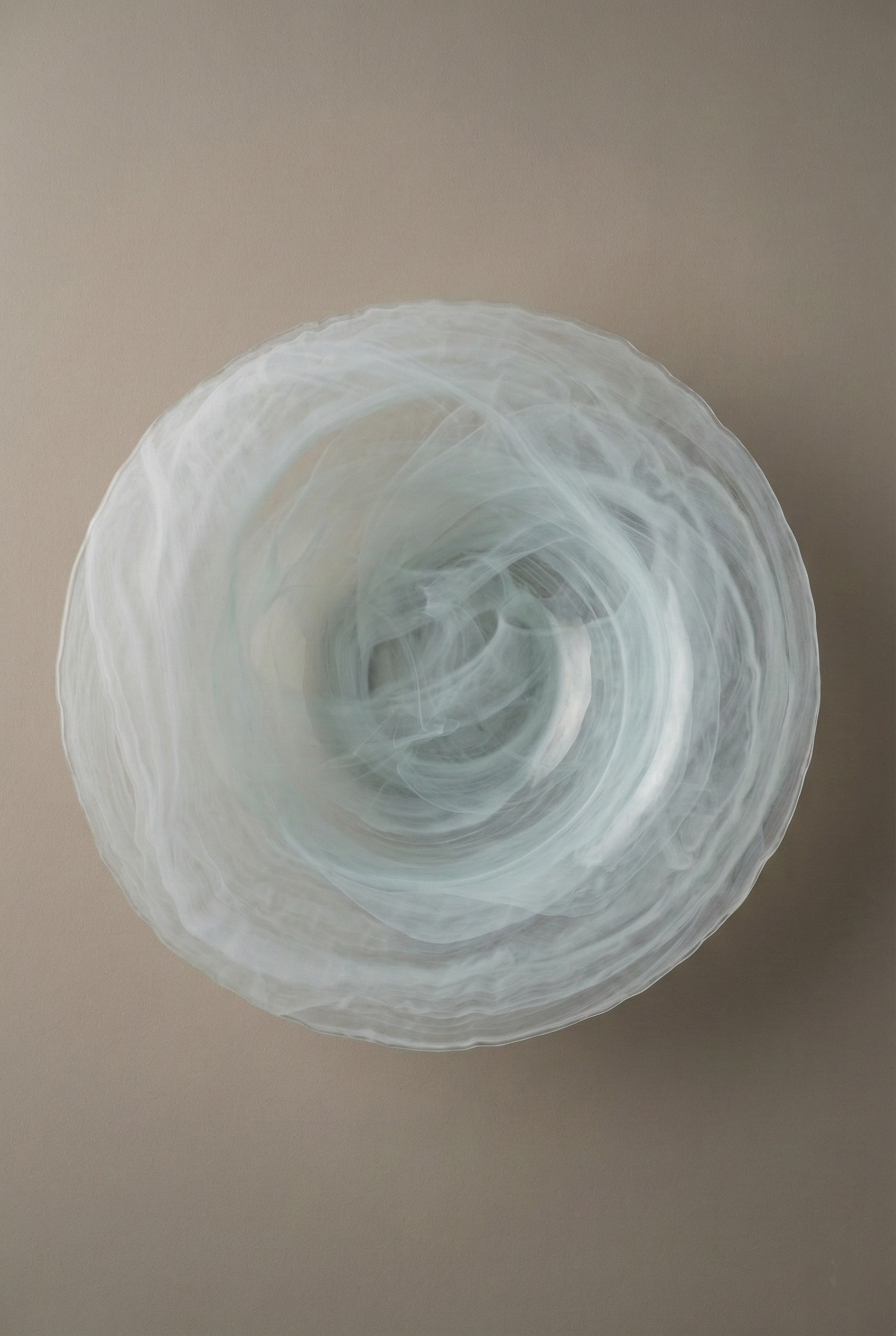 White Swirl Glass Bowl