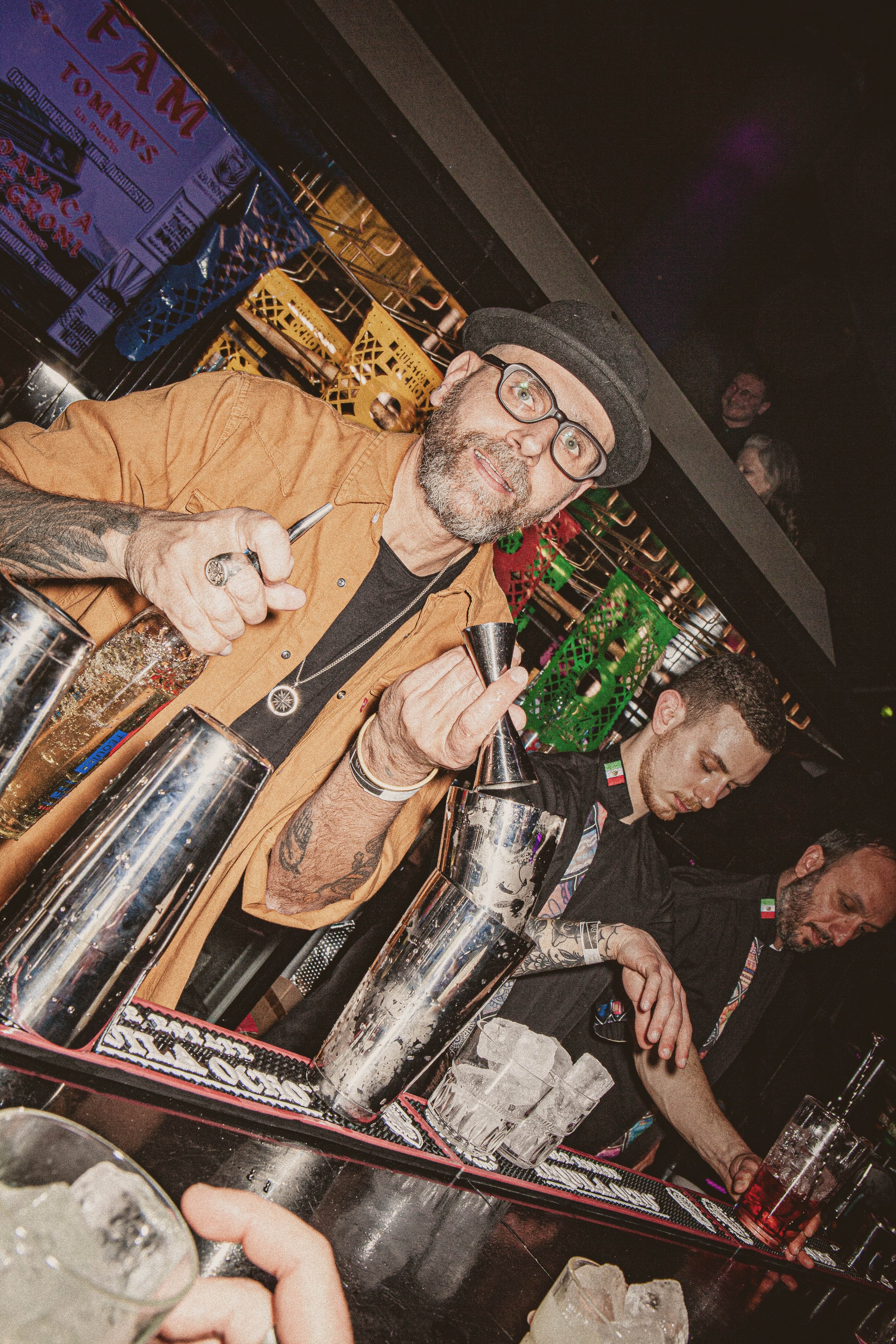  Roberto Artusio from La Punta (Rome) shaking drinks. 