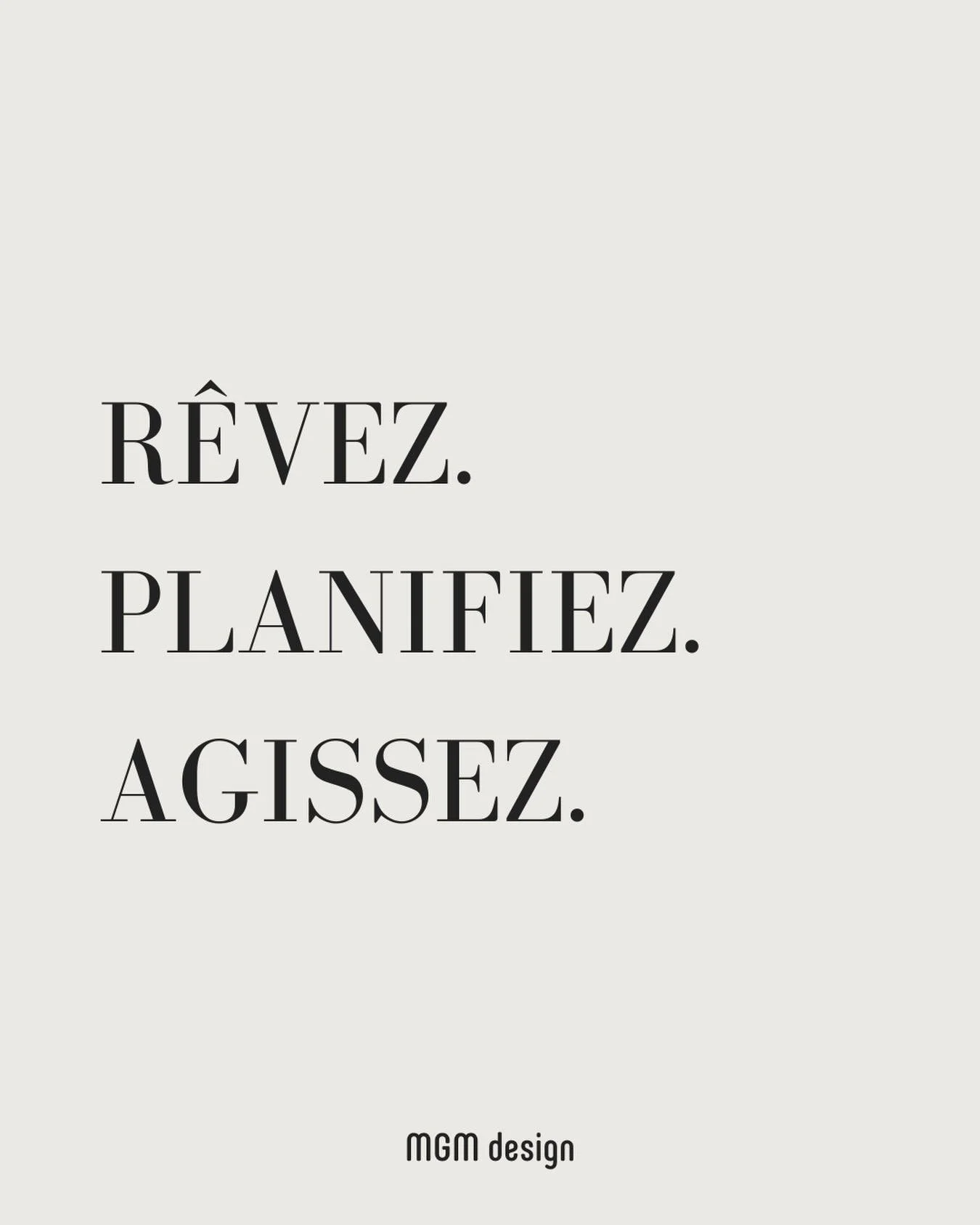 R&ecirc;vez, Planifiez, Agissez. ✨
Donnons forme &agrave; vos projets avec MGM design. 🏡