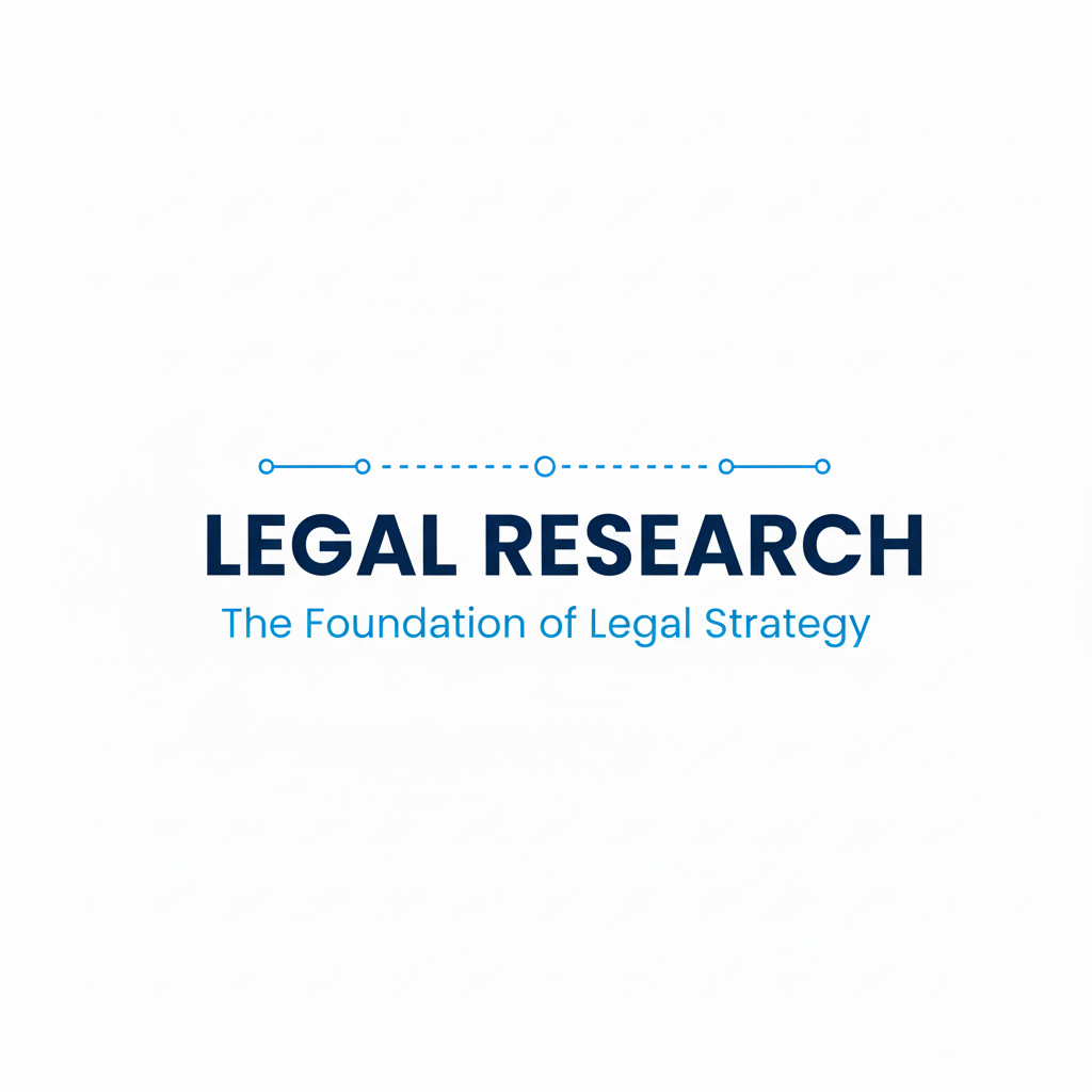 Book cover titled 'Legal Research: The Foundation of Legal Strategy' with a minimalist design featuring connected dots and lines.