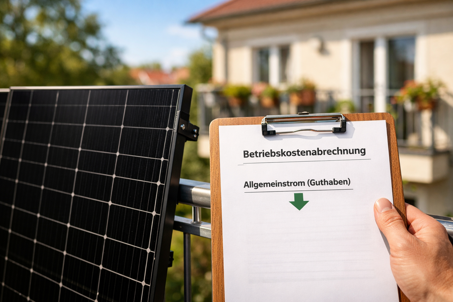 Balkonkraftwerk &amp; Allgemeinstrom: Wie Vermieter solaren Strom rechtssicher abrechnen