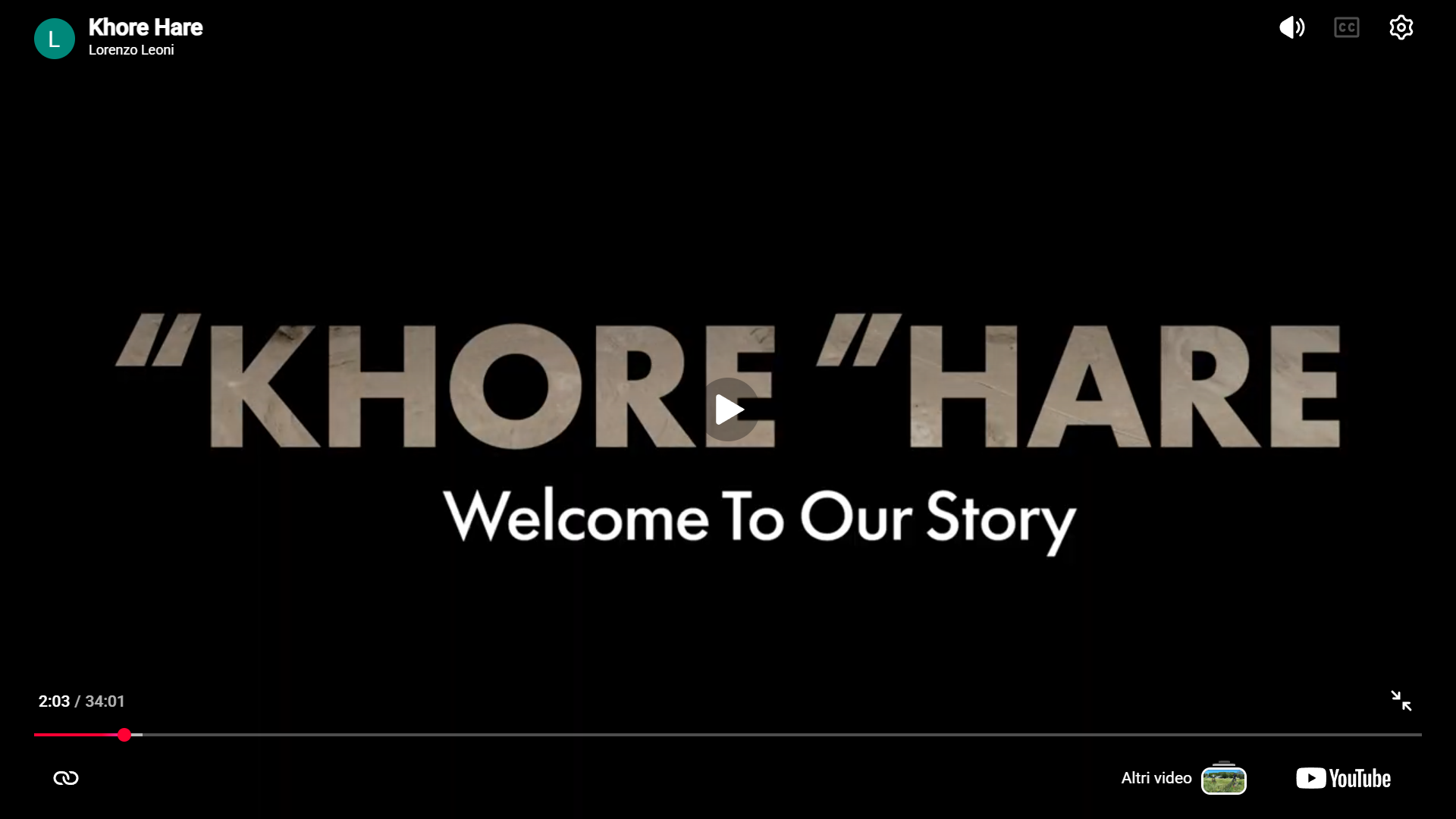 “Khore “Hare: Welcome to Our Story
