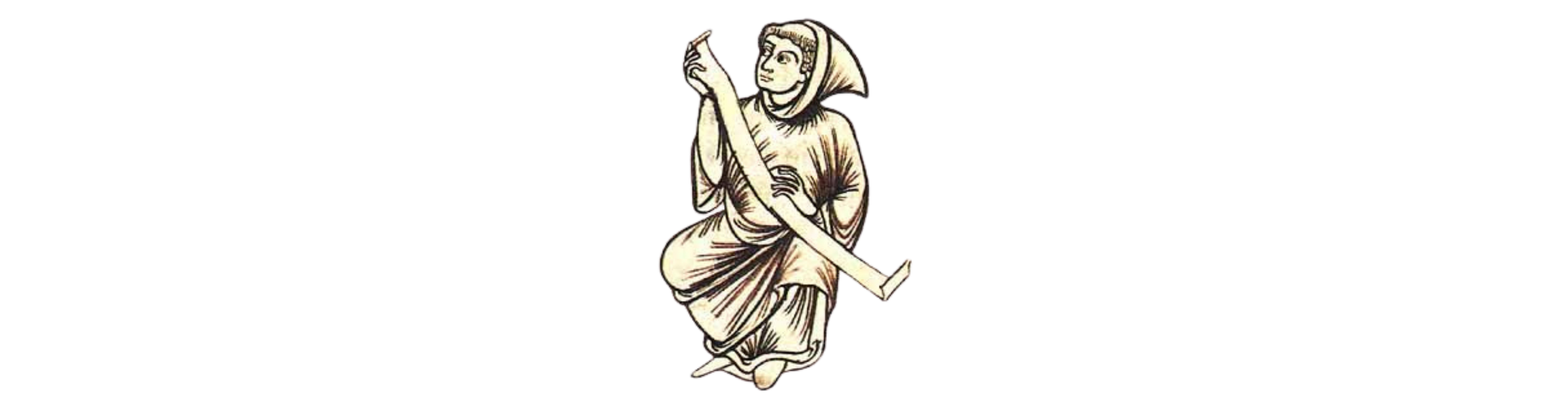 Manuscript drawing of St Aelred of Rievaulx