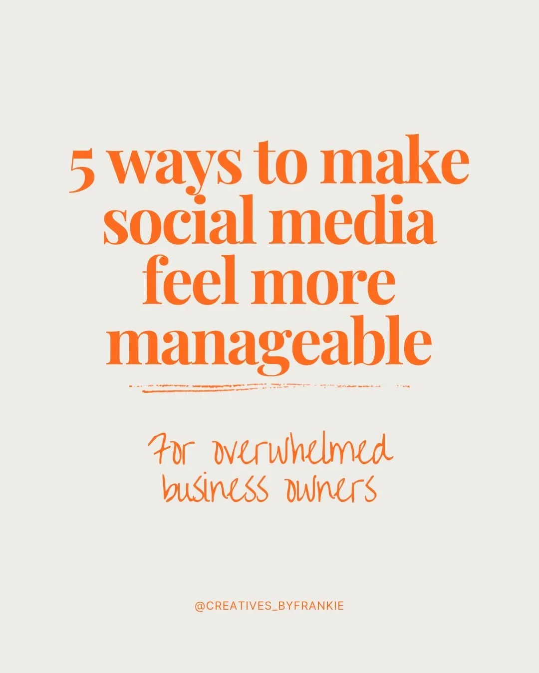 In my opinion, social media feels hard when you&rsquo;re trying to do everything. 

Posting daily, across 5 platforms, in different formats, trying to keep up with trends whilst also being visible, in order to find consistent clients and earn a livin