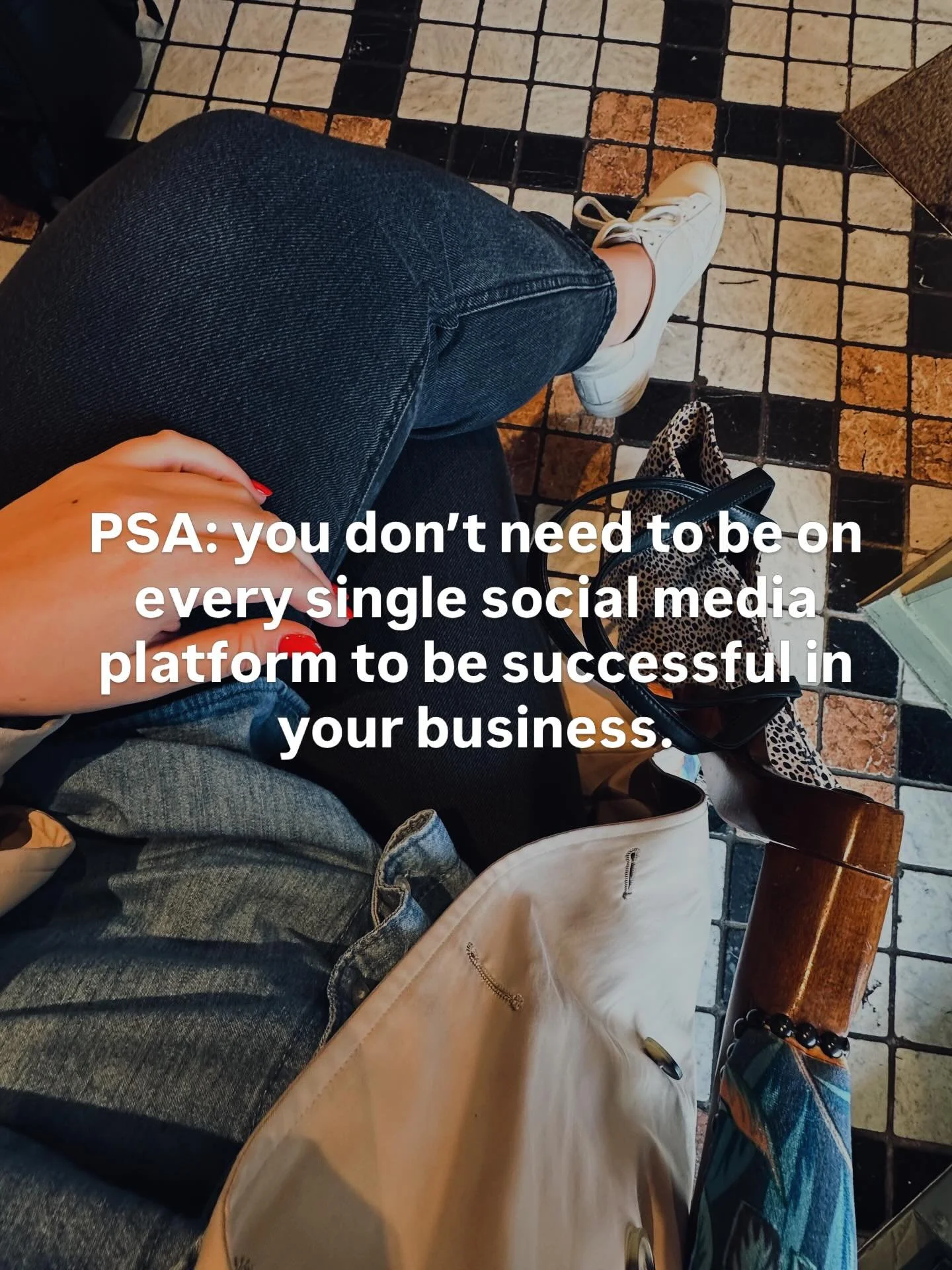 I&rsquo;ve had this conversation a lot recently, where people think they need to be on every platform there is - just in case their audience might be on there. 

Firstly, how exhausting will it be to try to keep up with creating content that works on