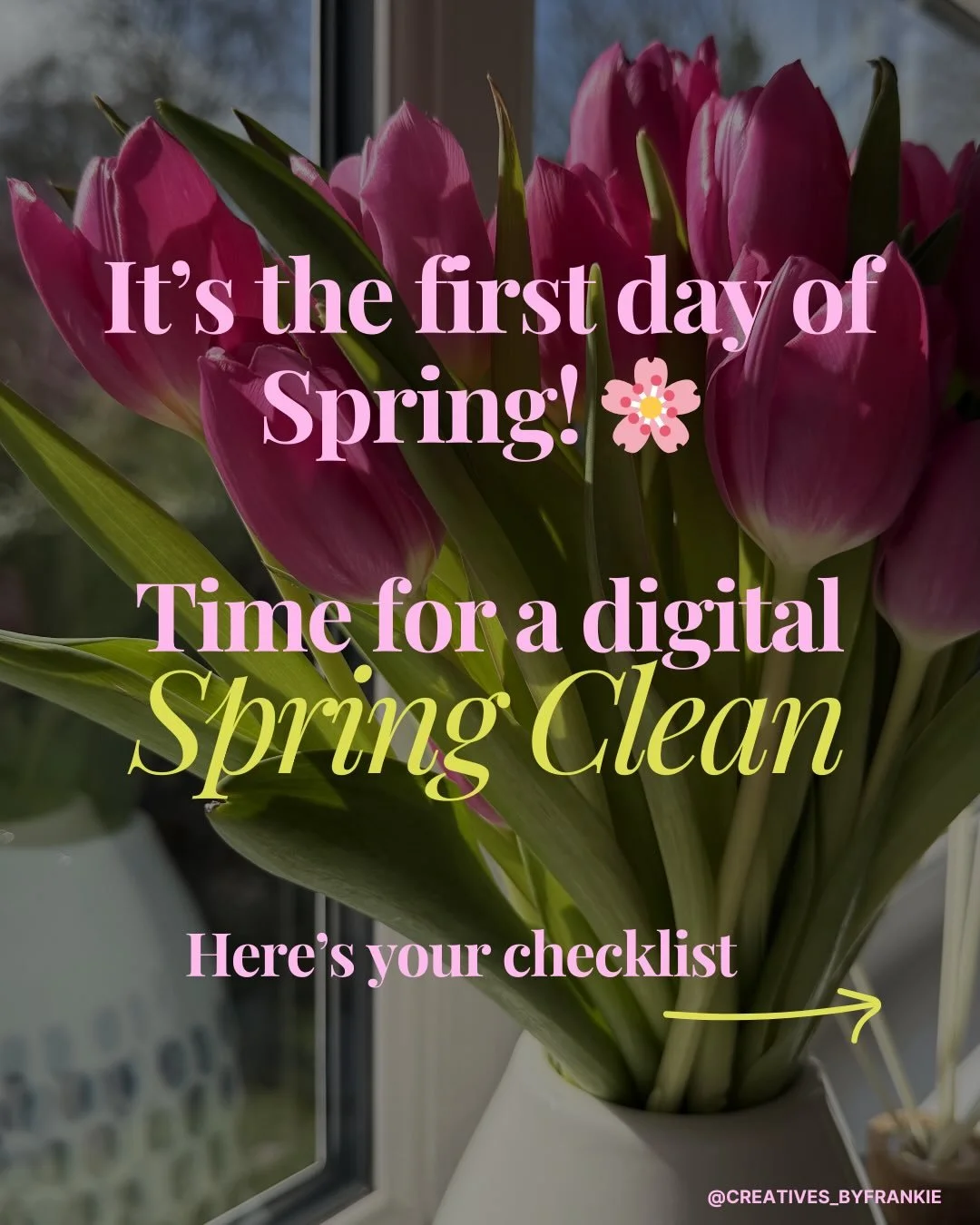 We made it - it&rsquo;s finally Spring 😍☀️

If you&rsquo;re anything like me, you love a good old Spring clean! But how often do you have a digital spring clean rather than just your wardrobe or kitchen cupboards? 

Here&rsquo;s your sign to spend a