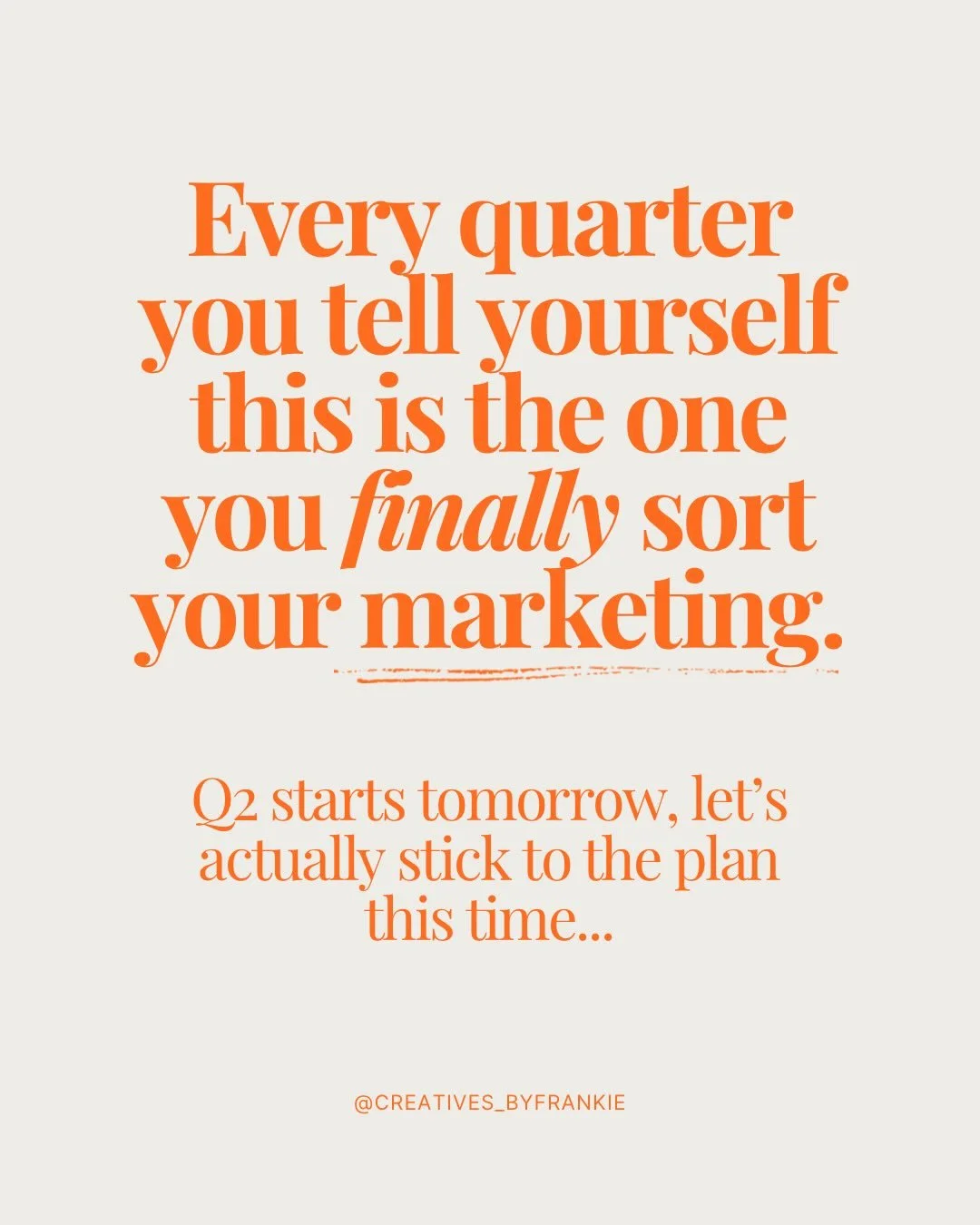 Listen, I KNOW you set those marketing goals in January with the best intention and you absolutely intended to launch that new product or service. 

But you ended up getting really busy and life got in the way&hellip;meaning that marketing to-do list