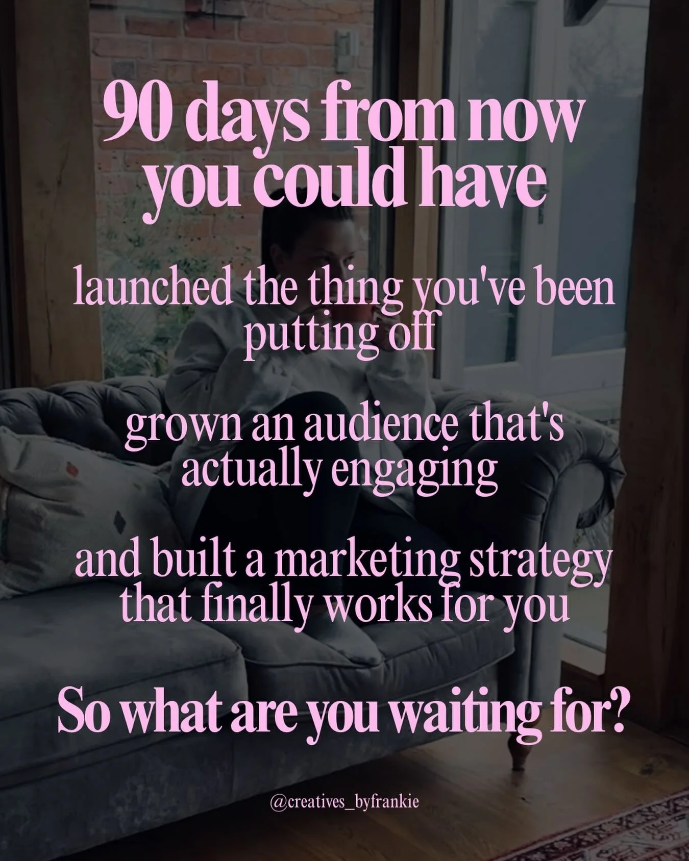 90 days is actually quite a long time to make things happen - especially when you have a clear goal, a proper plan and the right support beside you. 

This is exactly what The Marketing Sprint is designed for. No more sitting back and waiting for thi