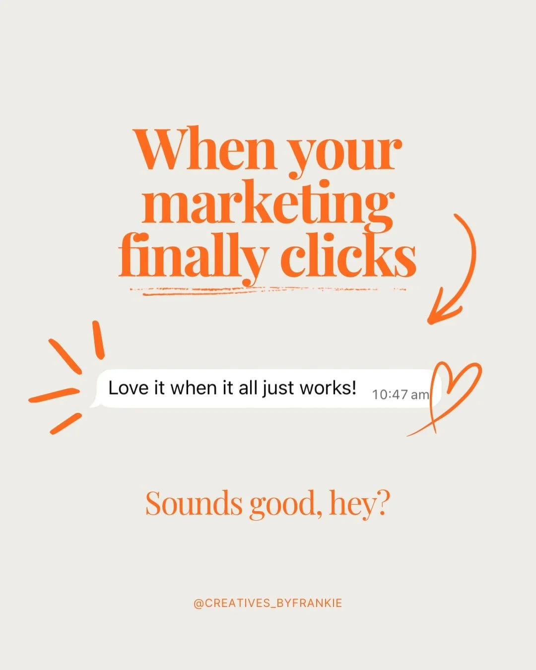 Getting a message like this from a client is *chefs kiss* 🤌🏼

Not because it&rsquo;s lovely to hear (which it is!), but because I know what it took to get there. Understanding the business, goals, audience, what&rsquo;s needed, building a brand, se