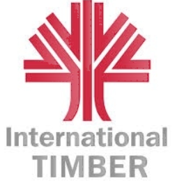Logo of International Timber, featuring a stylized red tree and gray text.