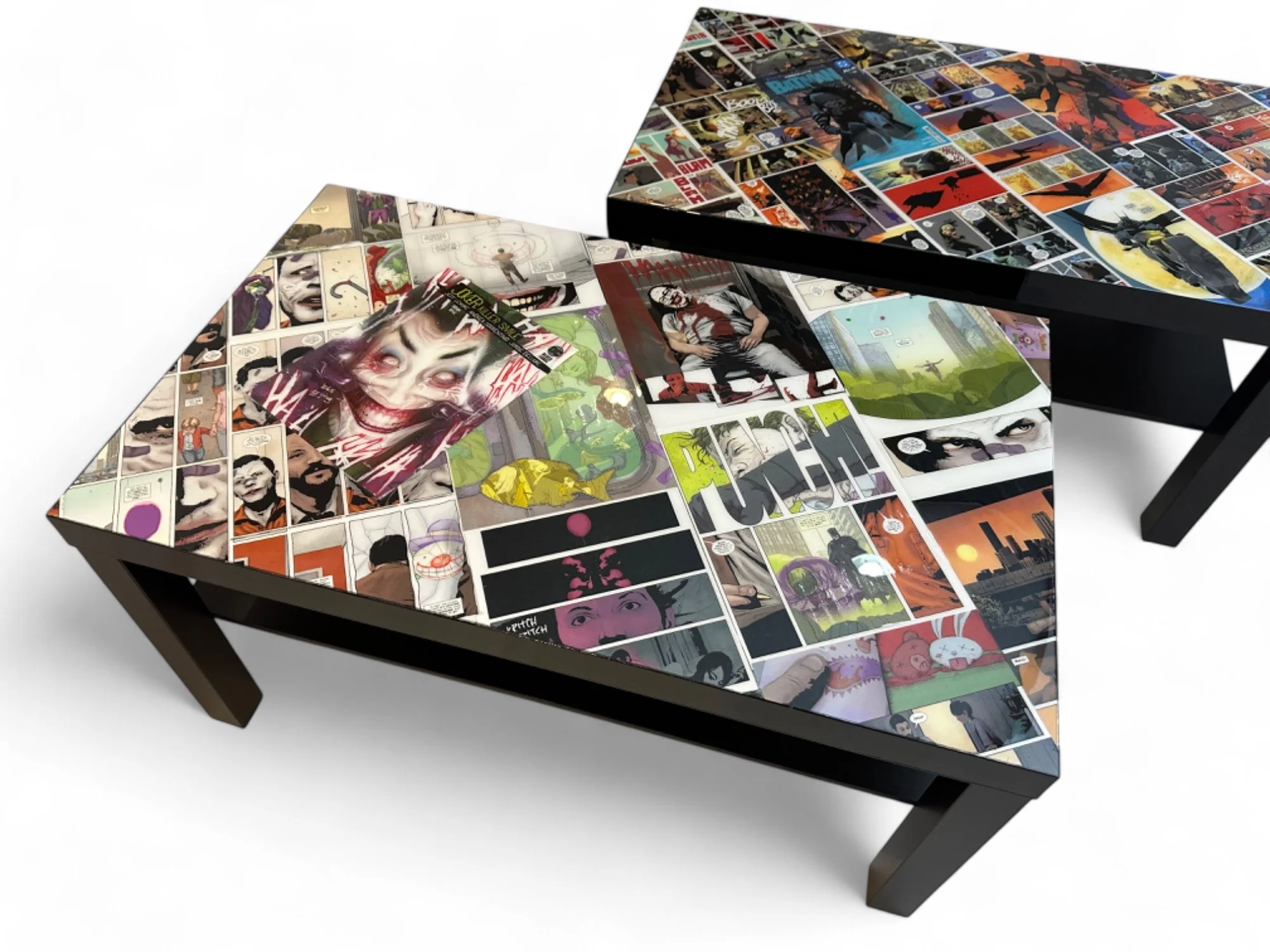 Matching Coffee Tables (Harley Quinn + The Joker)