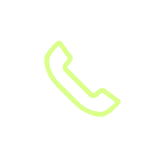 A green telephone icon inside a speech bubble with a white outline on a black background.