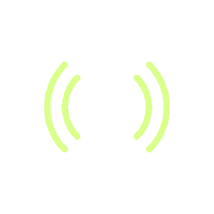 Icon of a wireless charge symbol with a circle and radio waves on a black background