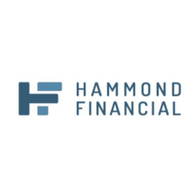 Hammond Financial logo with a stylized 'H' and 'F' in blue, next to the text 'HAMMOND FINANCIAL'.