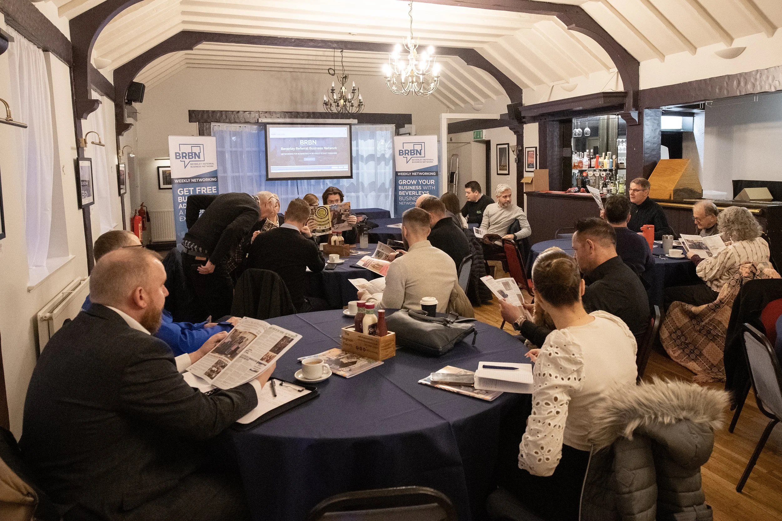 members of brbn beverley referral business network in a meeting at the ferguson fawsitt in walkington beverley