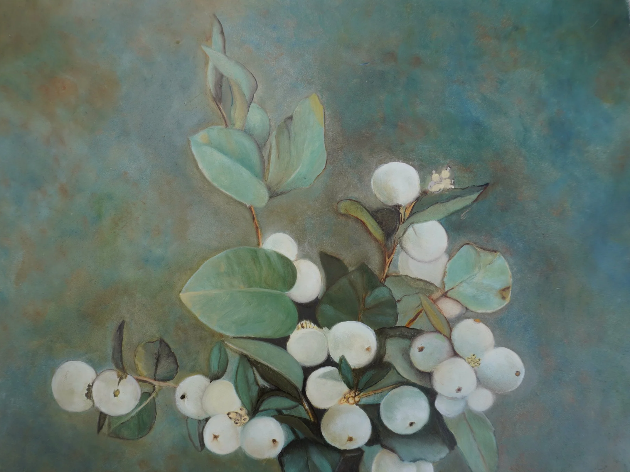 Snowberries -Inspired by Henk Helmantel - Edith Perez Art