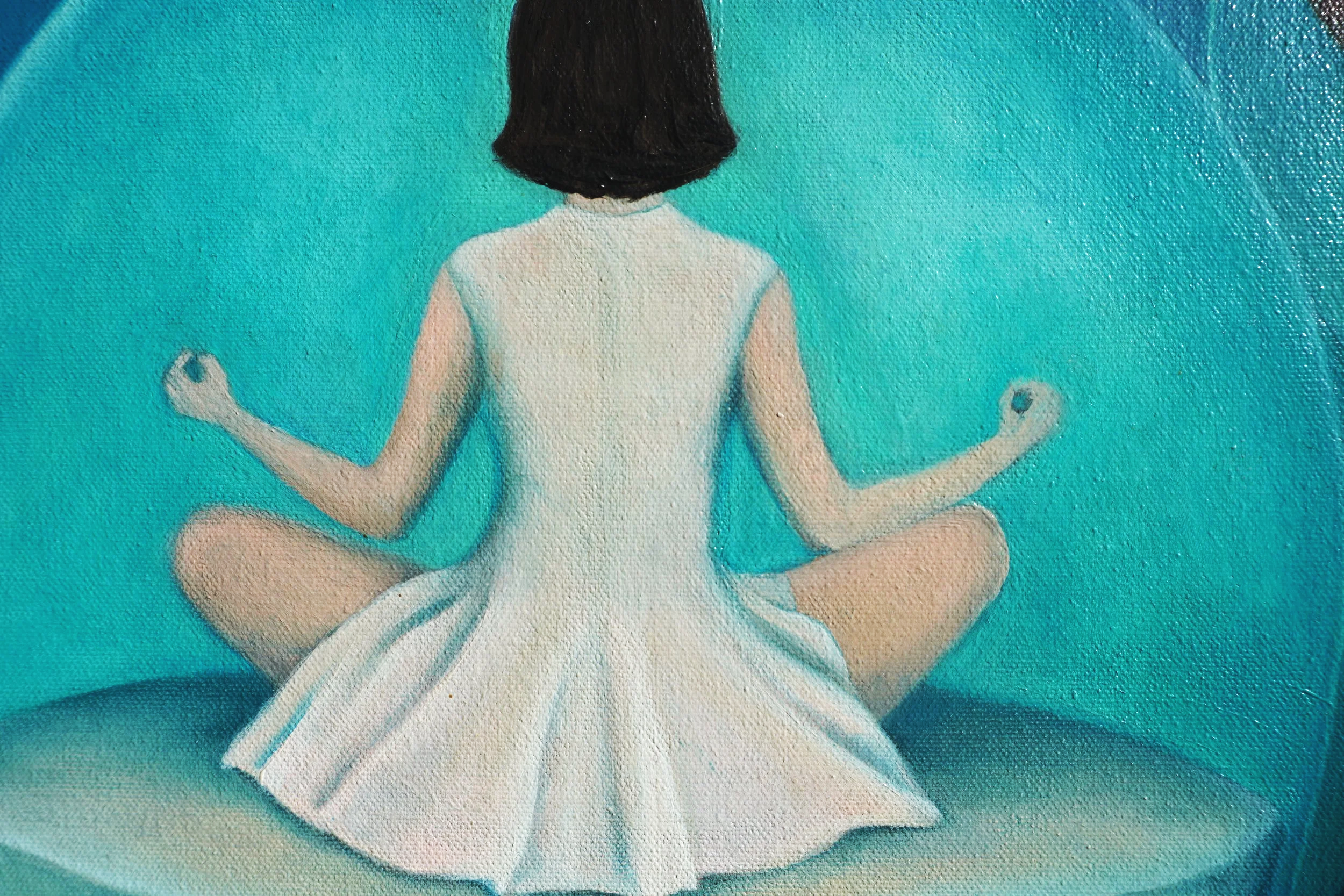 Earth Meditation with Ocean Friends - Edith Perez Art