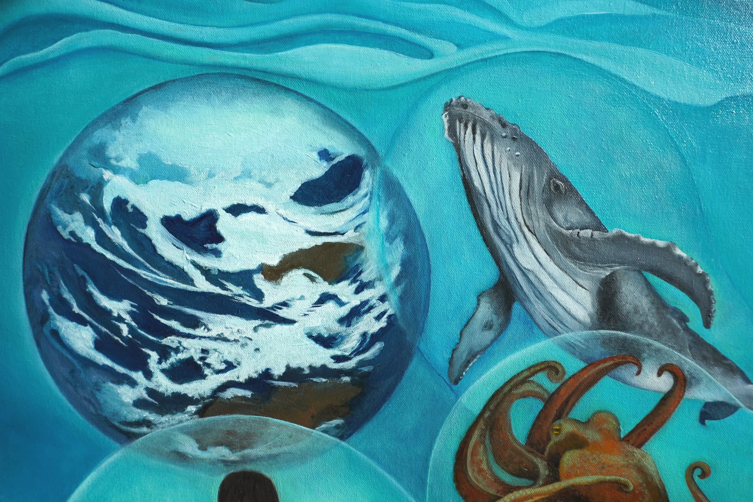 Earth Meditation with Ocean Friends - Edith Perez Art