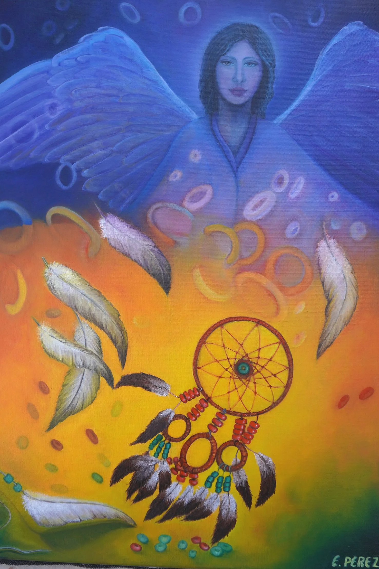 The Dreamcatcher  -Oil on canvas - Edith Perez Art