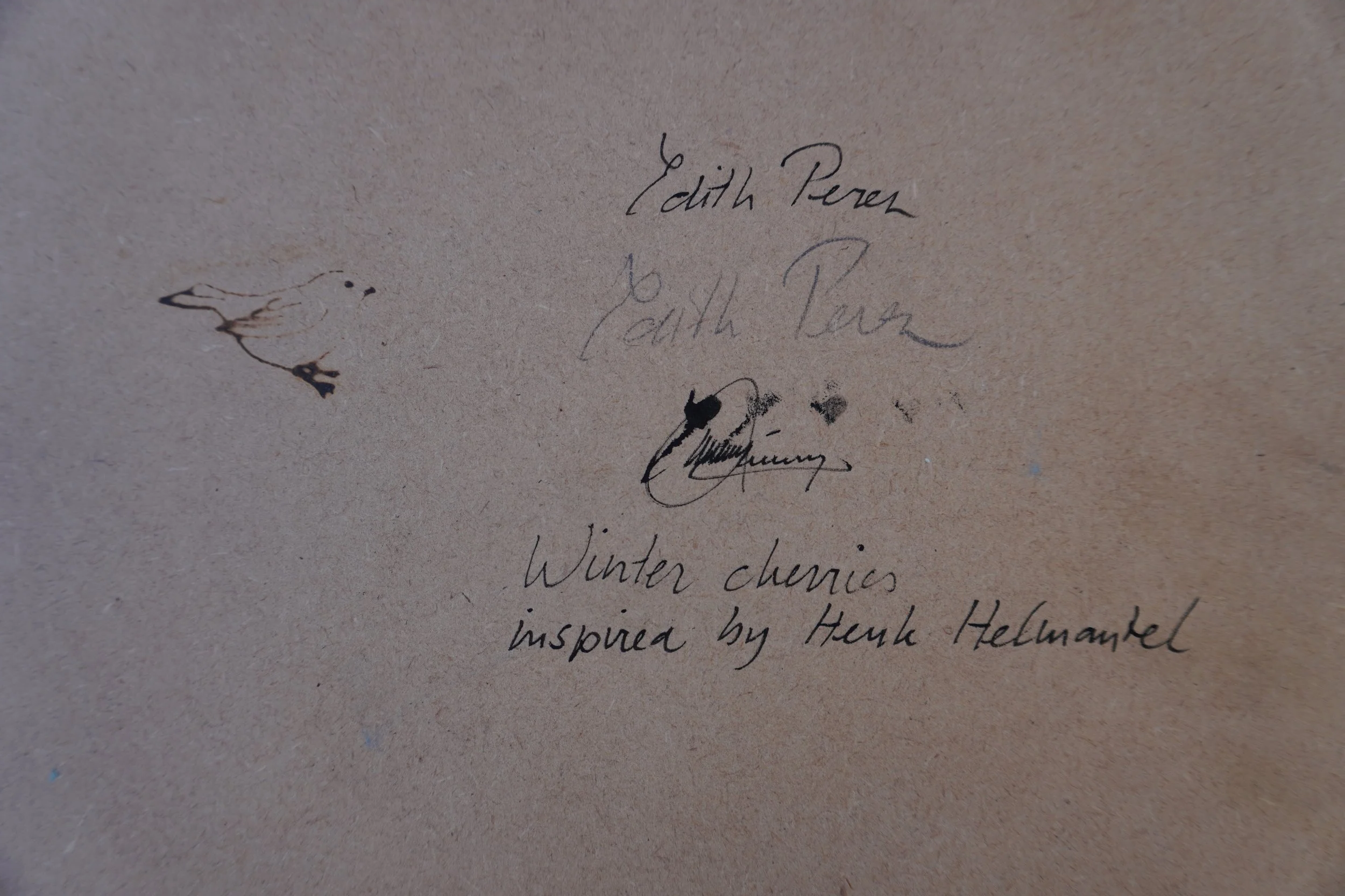 Snowberries -Inspired by Henk Helmantel - Edith Perez Art