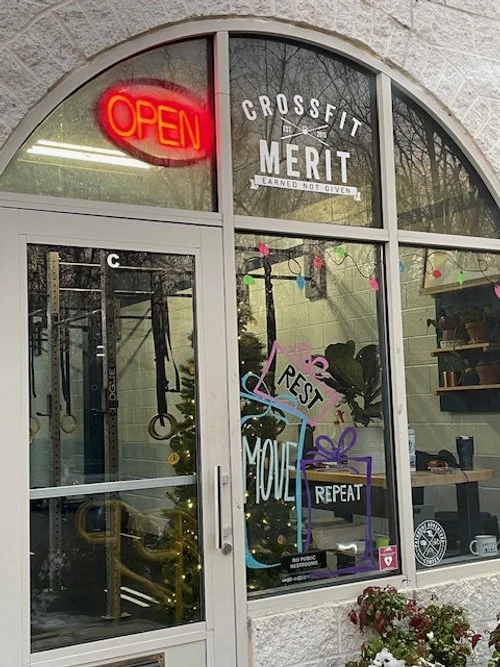 CrossFit Merit - Interior Workout Space
Hand-painted marker work highlighting movement and energy for a small-business gym.