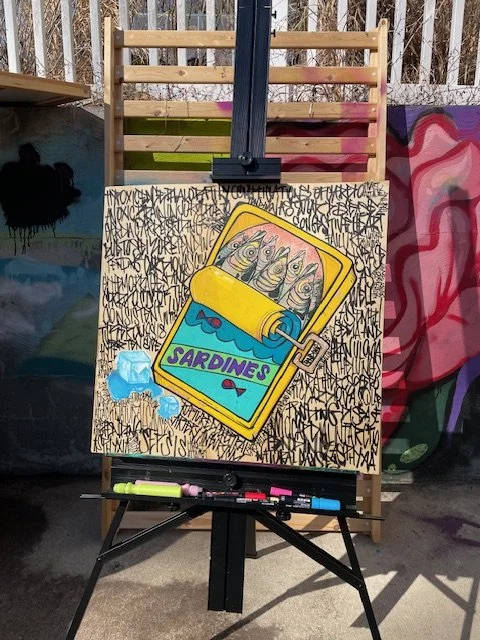 State of the Art Facility
Acrylic on plywood 24x24"

Examines incarceration and imprisonment: how it is sold to us as rehabilitation and public safety but for whom and at what cost to humanity? 