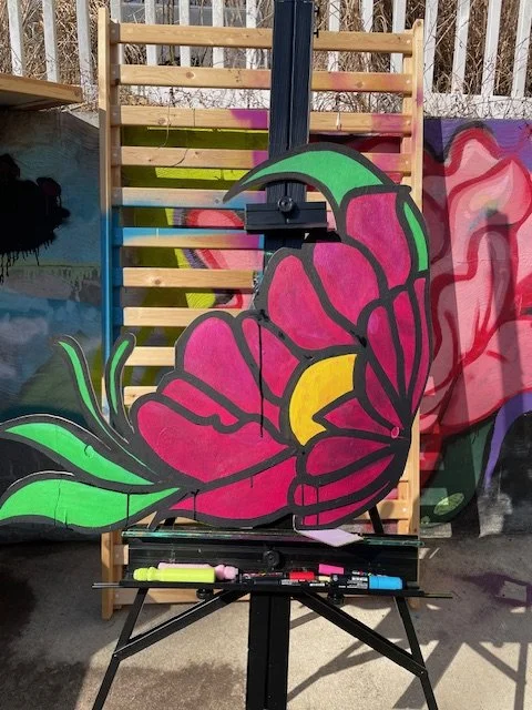 Pua 
Acrylic on plywood 32x28"
'Olelo Hawai'i Series 
Pua means flower in 'olelo, the native language of the Kingdom of Hawai'i. 

Price: $175
