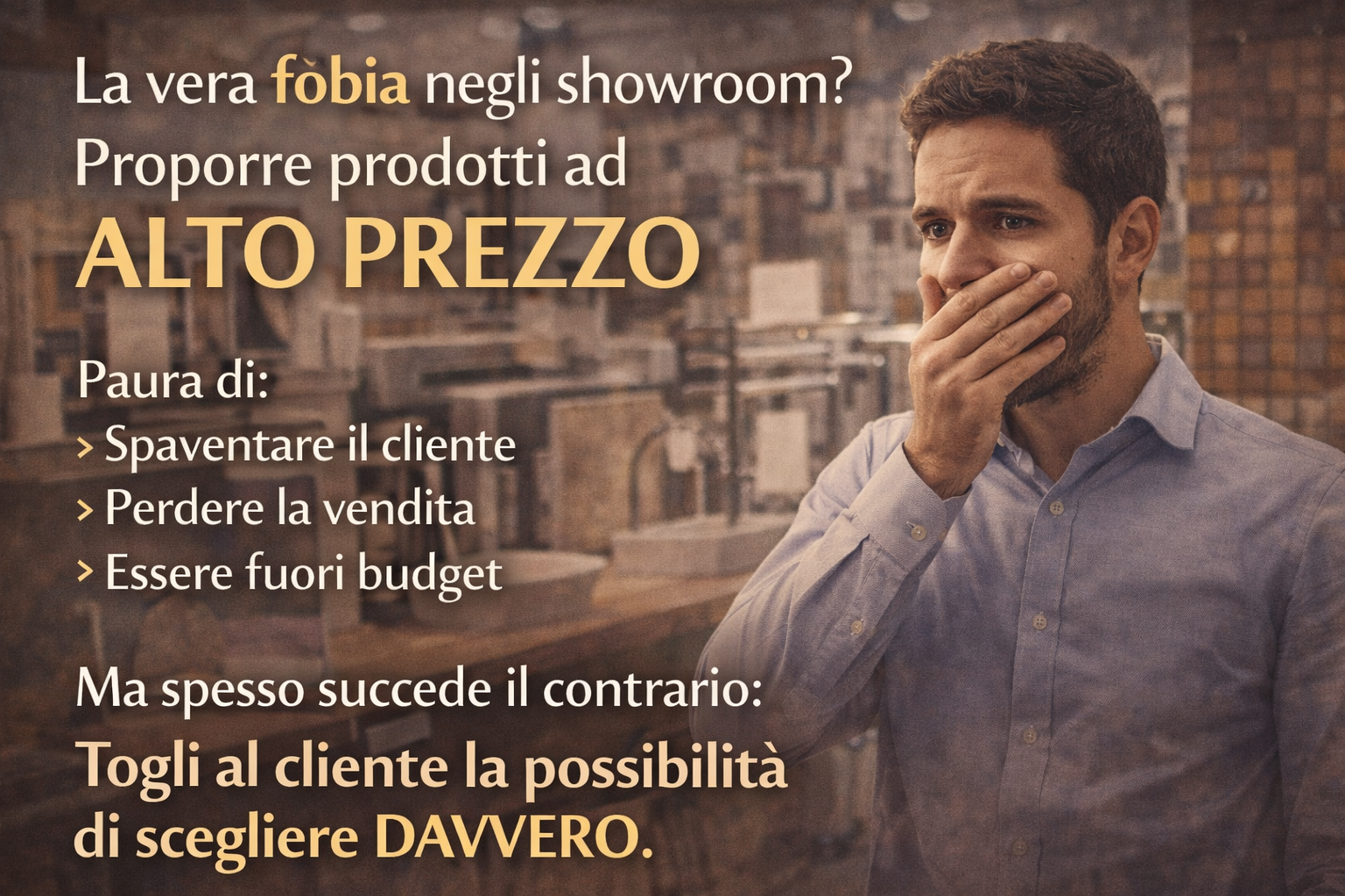 La vera fobia negli showroom?