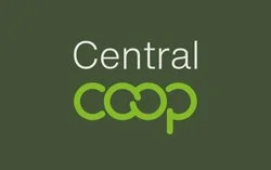 Logo of Central Coop on a green background.