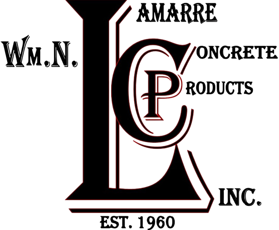 Logo with the text 'Lamarre Concrete Products Inc. Est. 1960'.