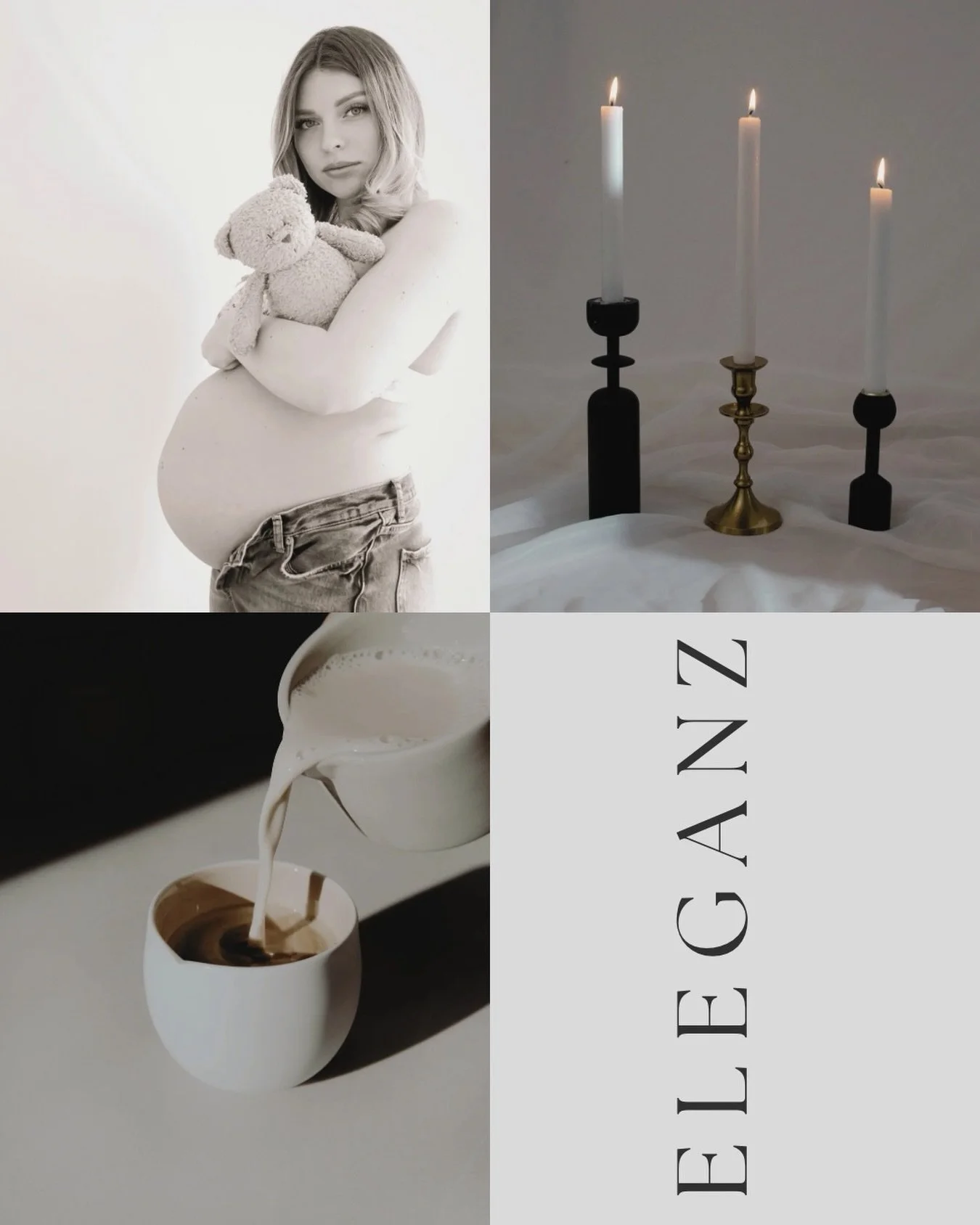 Weniger Trend. Mehr Bedeutung.

Ich bin kein Fan von Schleifchen auf dem Babybauch.
Auch nicht von &uuml;berinszenierten Nest-Fantasien.

Ich will echte Frauen zeigen. Die Kraft, die Ruhe, die Zartheit &ndash; alles gleichzeitig.

Eleganz ist f&uuml;