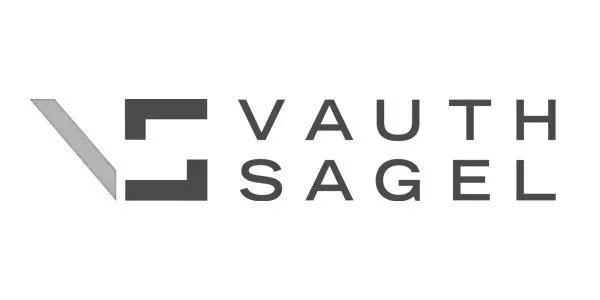 Vauth Sagal logo with stylized geometric design and text