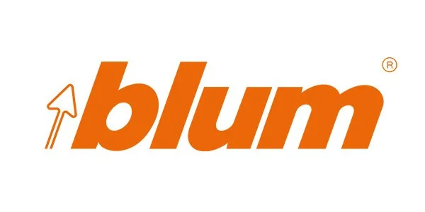 The word 'blum' in orange with an upward arrow incorporated into the 'b' in a stylized logo.