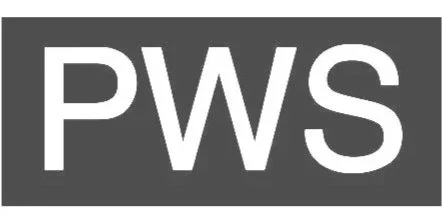 Gray background with white text reading 'PWS'