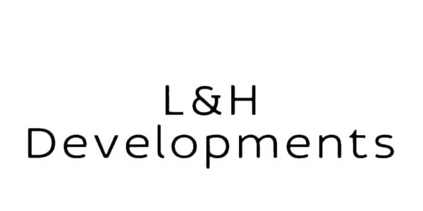 Text logo reading 'L&H Developments' in black on a white background.